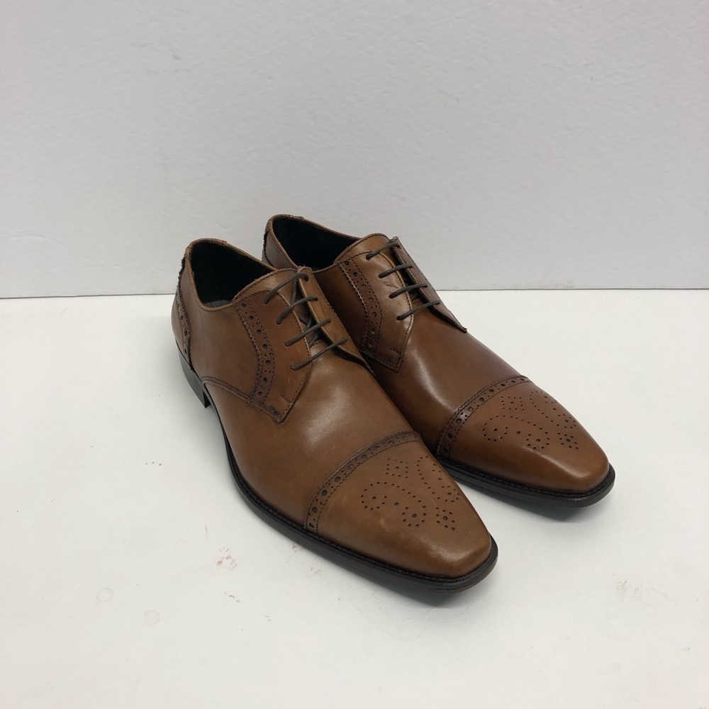 Duca shoes brown Italian leather captoe oxford